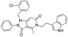 5-(2-(1H-INDOL-3-YL)ETHYL)-1-(2-CHLOROBENZYL)-4-METHYL-2-PHENYL-1,2-DIHYDRO-5H-PYRAZOLO[4,3-C]PYRIDINE-3,6-DIONE Struktur