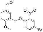 3-[(4-BROMO-2-NITROPHENOXY)METHYL]-4-METHOXYBENZALDEHYDE Struktur