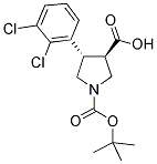 BOC-(TRANS)-4-(2,3-DICHLORO-PHENYL)-PYRROLIDINE-3-CARBOXYLIC ACID Struktur