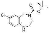 4-BOC-7-CHLORO-2,3,4,5-TETRAHYDRO-1H-BENZO[E][1,4]DIAZEPINE Struktur