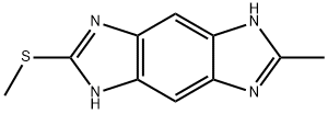 2-METHYL-6-METHYLSULFANYL-1,7-DIHYDRO-BENZO[1,2-D:4,5-D']DIIMIDAZOLE Struktur