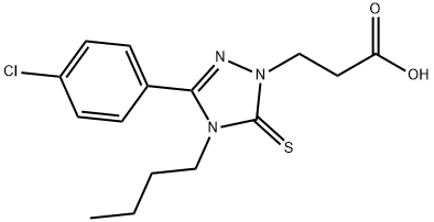 3-[4-BUTYL-3-(4-CHLOROPHENYL)-5-THIOXO-4,5-DIHYDRO-1H-1,2,4-TRIAZOL-1-YL]PROPANOIC ACID Struktur