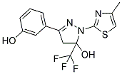 3-(3-HYDROXYPHENYL)-1-(4-METHYL-1,3-THIAZOL-2-YL)-5-(TRIFLUOROMETHYL)-4,5-DIHYDRO-1H-PYRAZOL-5-OL Struktur