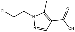 1-(2-CHLOROETHYL)-5-METHYL-1H-PYRAZOLE-4-CARBOXYLIC ACID Struktur