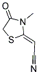 (2Z)-(3-METHYL-4-OXO-1,3-THIAZOLIDIN-2-YLIDENE)ACETONITRILE Struktur