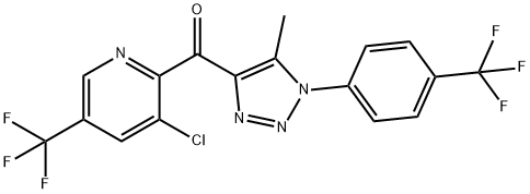 [3-CHLORO-5-(TRIFLUOROMETHYL)-2-PYRIDINYL](5-METHYL-1-[4-(TRIFLUOROMETHYL)PHENYL]-1H-1,2,3-TRIAZOL-4-YL)METHANONE Struktur