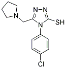 4-(4-CHLOROPHENYL)-5-(PYRROLIDIN-1-YLMETHYL)-4H-1,2,4-TRIAZOLE-3-THIOL Struktur