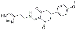 2-({[2-(1H-IMIDAZOL-4-YL)ETHYL]AMINO}METHYLENE)-5-(4-METHOXYPHENYL)CYCLOHEXANE-1,3-DIONE Struktur