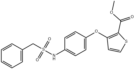 METHYL 3-(4-[(BENZYLSULFONYL)AMINO]PHENOXY)-2-THIOPHENECARBOXYLATE Struktur