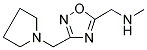 N-METHYL-1-[3-(PYRROLIDIN-1-YLMETHYL)-1,2,4-OXADIAZOL-5-YL]METHANAMINE Struktur