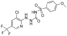 2-[3-CHLORO-5-(TRIFLUOROMETHYL)PYRIDIN-2-YL]-N-[(4-METHOXYPHENYL)SULFONYL]HYDRAZINECARBOXAMIDE Struktur