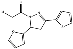 1-(CHLOROACETYL)-5-(2-FURYL)-3-THIEN-2-YL-4,5-DIHYDRO-1H-PYRAZOLE Struktur