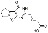 [[(4-OXO-3,5,6,7-TETRAHYDRO-4H-CYCLOPENTA[4,5]THIENO[2,3-D]PYRIMIDIN-2-YL)METHYL]THIO]ACETIC ACID Struktur