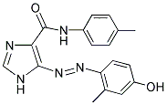 5-[(E)-(4-HYDROXY-2-METHYLPHENYL)DIAZENYL]-N-(4-METHYLPHENYL)-1H-IMIDAZOLE-4-CARBOXAMIDE Struktur