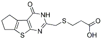 3-[[(4-OXO-3,5,6,7-TETRAHYDRO-4H-CYCLOPENTA[4,5]THIENO[2,3-D]PYRIMIDIN-2-YL)METHYL]THIO]PROPANOIC ACID Struktur