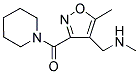 N-METHYL[5-METHYL-3-(1-PIPERIDINYLCARBONYL)-4-ISOXAZOLYL]METHANAMINE Struktur