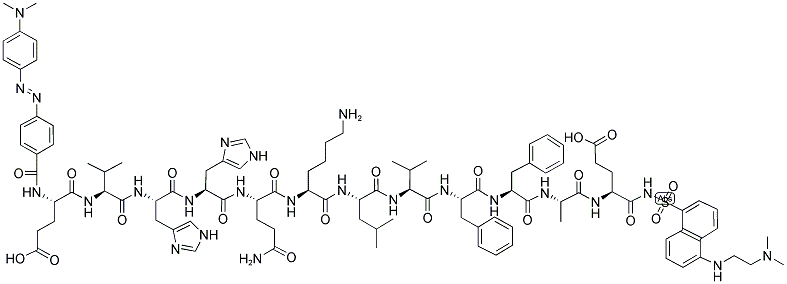 DABCYL-BETA-AMYLOID (11-22)-EDANS Struktur