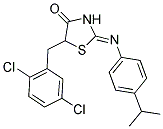 (2Z)-5-(2,5-DICHLOROBENZYL)-2-[(4-ISOPROPYLPHENYL)IMINO]-1,3-THIAZOLIDIN-4-ONE Struktur