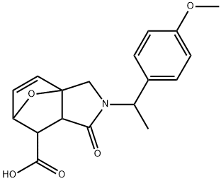 2-[1-(4-METHOXYPHENYL)ETHYL]-1-OXO-1,2,3,6,7,7A-HEXAHYDRO-3A,6-EPOXYISOINDOLE-7-CARBOXYLIC ACID Struktur