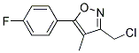 3-(CHLOROMETHYL)-5-(4-FLUOROPHENYL)-4-METHYLISOXAZOLE Struktur