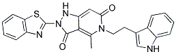 2-(1,3-BENZOTHIAZOL-2-YL)-5-[2-(1H-INDOL-3-YL)ETHYL]-4-METHYL-1H-PYRAZOLO[4,3-C]PYRIDINE-3,6(2H,5H)-DIONE Struktur