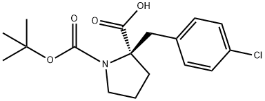 BOC-(R)-ALPHA-(4-CHLOROBENZYL)-PROLINE Struktur