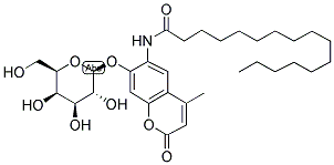 6-HEXADECANOYLAMIDO-4-METHYLUMBELLIFERYL BETA-D-GALACTOPYRANOSIDE Struktur