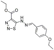 ETHYL 5-[(2E)-2-(4-ETHOXYBENZYLIDENE)HYDRAZINO]-1,2,3-THIADIAZOLE-4-CARBOXYLATE Struktur