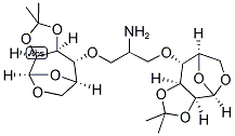 1,3-BIS-(1,6-ANHYDRO-2,3-O-ISOPROPYLIDENE-BETA-D-MANNOPYRANOS-4-YLOXY)-2-PROPYLAMINE Struktur