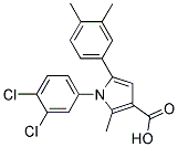 1-(3,4-DICHLORO-PHENYL)-5-(3,4-DIMETHYL-PHENYL)-2-METHYL-1H-PYRROLE-3-CARBOXYLIC ACID Struktur