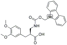 (S)-3-(3,4-DIMETHOXY-PHENYL)-2-[(9H-FLUOREN-9-YLMETHOXYCARBONYLAMINO)-METHYL]-PROPIONIC ACID Struktur