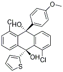 (9R,10S)-1,5-DICHLORO-9-(4-METHOXYPHENYL)-10-THIEN-2-YL-9,10-DIHYDROANTHRACENE-9,10-DIOL Struktur