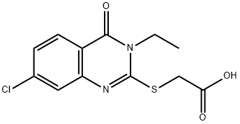 (7-CHLORO-3-ETHYL-4-OXO-3,4-DIHYDRO-QUINAZOLIN-2-YLSULFANYL)-ACETIC ACID Struktur