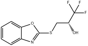 (2S)-3-(1,3-BENZOXAZOL-2-YLSULFANYL)-1,1,1-TRIFLUORO-2-PROPANOL Struktur