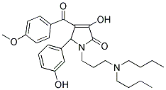 1-[3-(DIBUTYLAMINO)PROPYL]-3-HYDROXY-5-(3-HYDROXYPHENYL)-4-(4-METHOXYBENZOYL)-1,5-DIHYDRO-2H-PYRROL-2-ONE Struktur