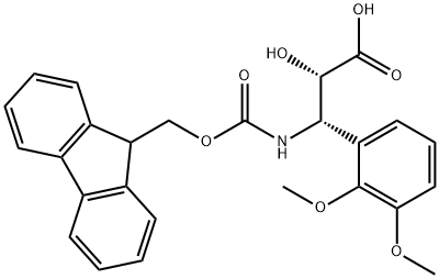 N-FMOC-3-(S)-AMINO-2-(S)-HYDROXY-3-(2,3-DIMETHOXY-PHENYL)-PROPIONIC ACID Struktur