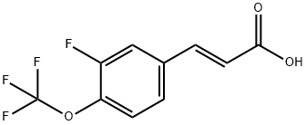 3-FLUORO-4-(TRIFLUOROMETHOXY)CINNAMIC ACID Struktur