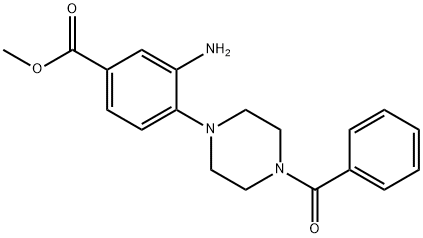 METHYL 3-AMINO-4-(4-BENZOYLPIPERAZIN-1-YL)BENZOATE Struktur