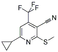 6-CYCLOPROPYL-2-METHYLSULFANYL-4-TRIFLUOROMETHYL-NICOTINONITRILE Struktur