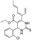 4-(2-CHLORO-PHENYL)-2-THIOXO-6-(1-VINYL-PENTA-1,3-DIENYL)-1,2,3,4-TETRAHYDRO-PYRIMIDINE-5-CARBOXYLIC ACID ETHYL ESTER Struktur