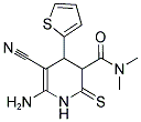 6-AMINO-5-CYANO-N,N-DIMETHYL-4-THIEN-2-YL-2-THIOXO-1,2,3,4-TETRAHYDROPYRIDINE-3-CARBOXAMIDE Struktur