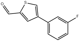 4-(3-FLUOROPHENYL)-2-THIOPHENECARBALDEHYDE Struktur