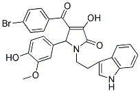 1-(2-(1H-INDOL-3-YL)ETHYL)-4-(4-BROMOBENZOYL)-3-HYDROXY-5-(4-HYDROXY-3-METHOXYPHENYL)-1H-PYRROL-2(5H)-ONE Struktur