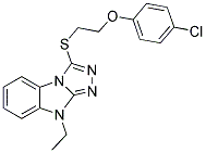 3-([2-(4-CHLOROPHENOXY)ETHYL]THIO)-9-ETHYL-9H-[1,2,4]TRIAZOLO[4,3-A]BENZIMIDAZOLE Struktur