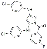 N,N'-BIS(4-CHLOROPHENYL)-1-(3-FLUOROBENZOYL)-1H-PYRAZOLE-3,5-DIAMINE Struktur