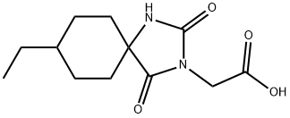 (8-ETHYL-2,4-DIOXO-1,3-DIAZASPIRO[4.5]DEC-3-YL)ACETIC ACID Struktur