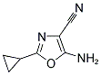 5-AMINO-2-CYCLOPROPYLOXAZOLE-4-CARBONITRILE Struktur