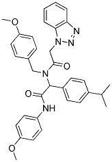 2-(2-(1H-BENZO[D][1,2,3]TRIAZOL-1-YL)-N-(4-METHOXYBENZYL)ACETAMIDO)-2-(4-ISOPROPYLPHENYL)-N-(4-METHOXYPHENYL)ACETAMIDE Struktur