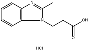 3-(2-METHYL-BENZOIMIDAZOL-1-YL)-PROPIONIC ACID HYDROCHLORIDE Struktur