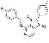 4-[(4-FLUOROBENZYL)THIO]-6-METHYL-2-(4-METHYLPHENYL)-1H-PYRROLO[3,4-C]PYRIDINE-1,3(2H)-DIONE Struktur